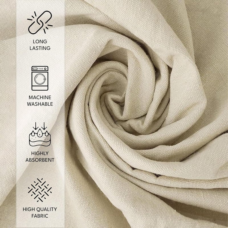 ZUPERIA Canvas Drop Cloth for Painting (Size 4' x10' Feet Pack of 4) Painters Drop Cloth for Painting, Furniture & Floor Protection, All Purpose Thick Canvas tarp with Double Stitched Edges - Image 2
